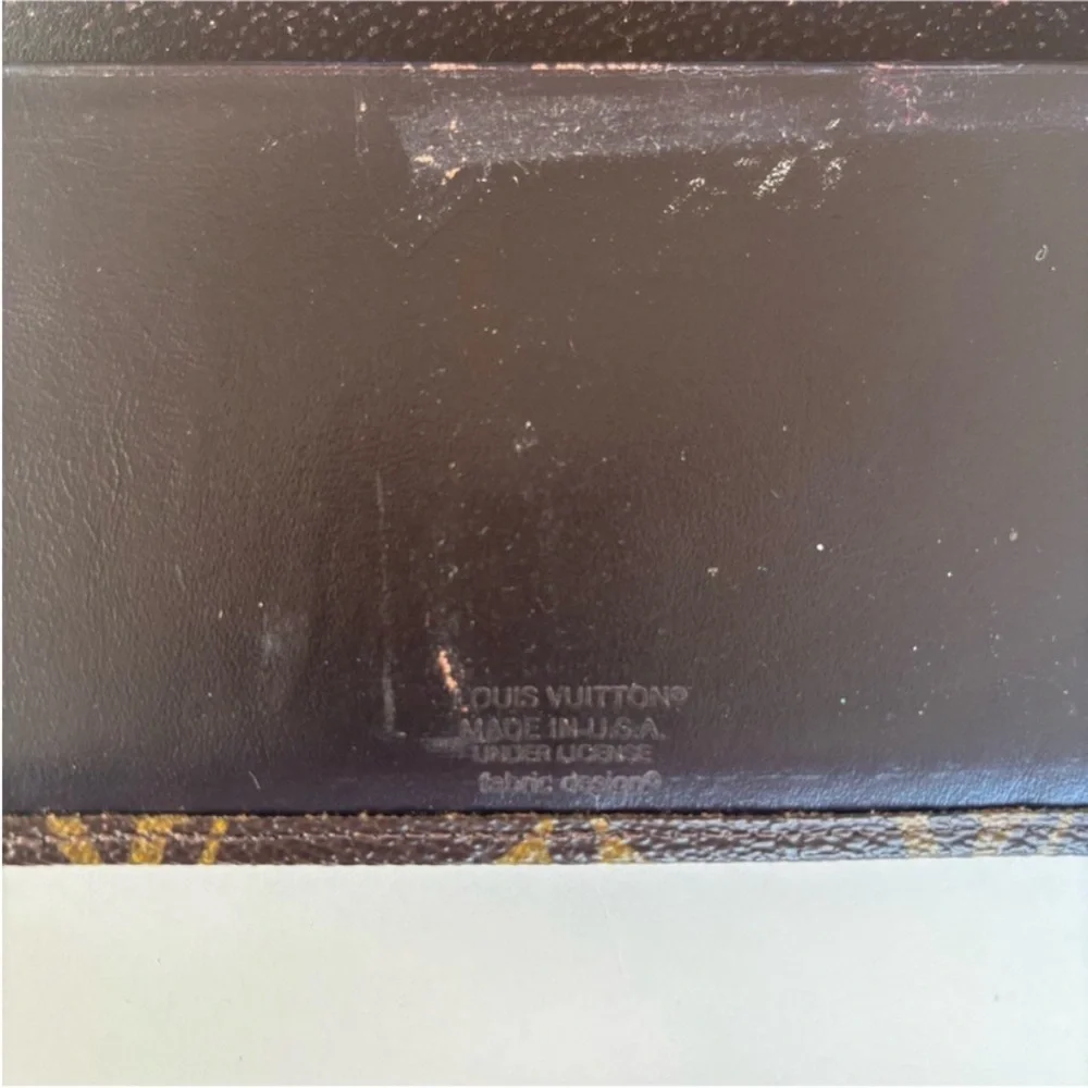 Louis Vuitton Trifold Wallet Vintage 1970s Monogram French Company Checkbook